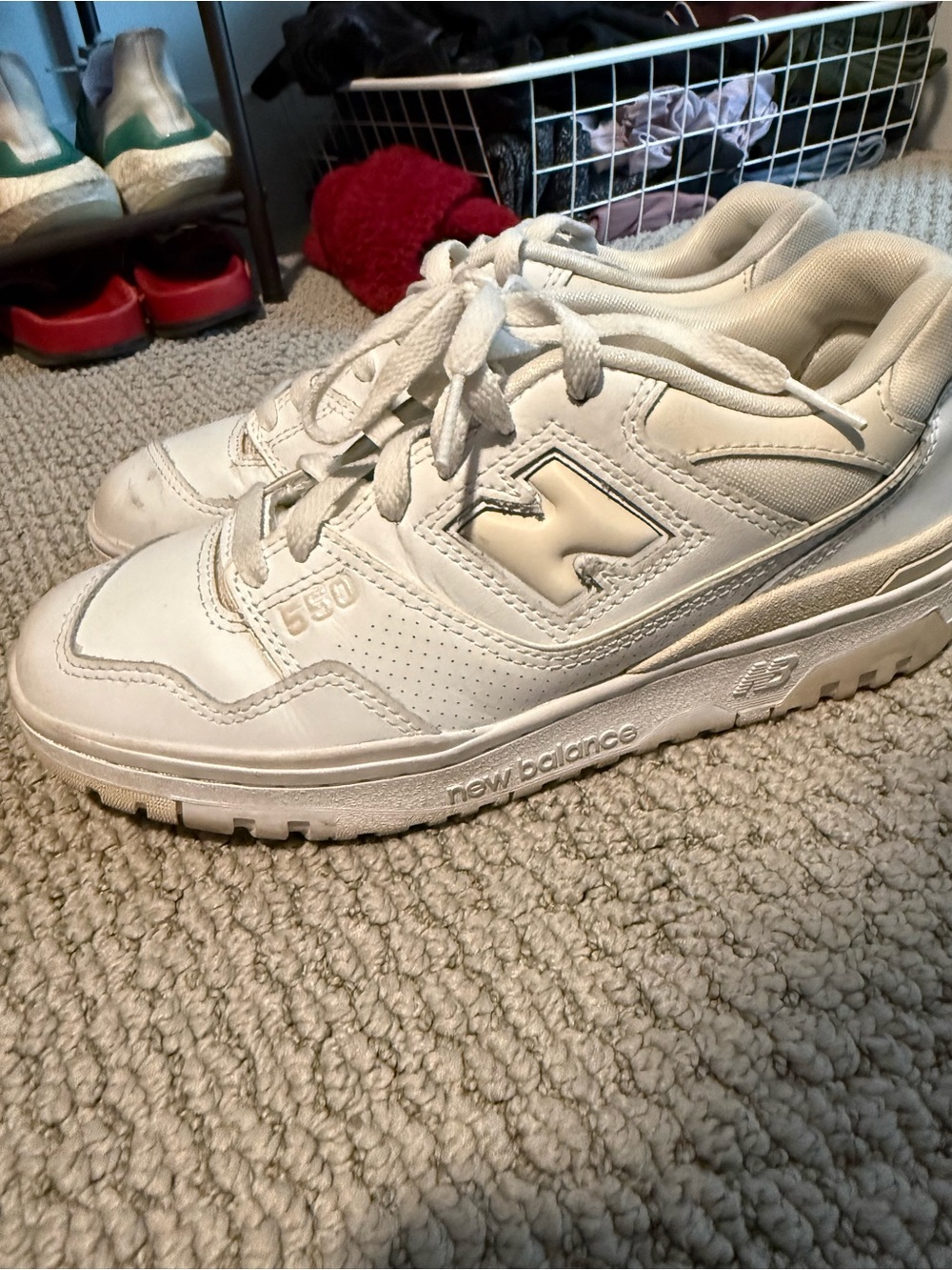 New Balance Women’s White 550 Low-Top Sneakers
